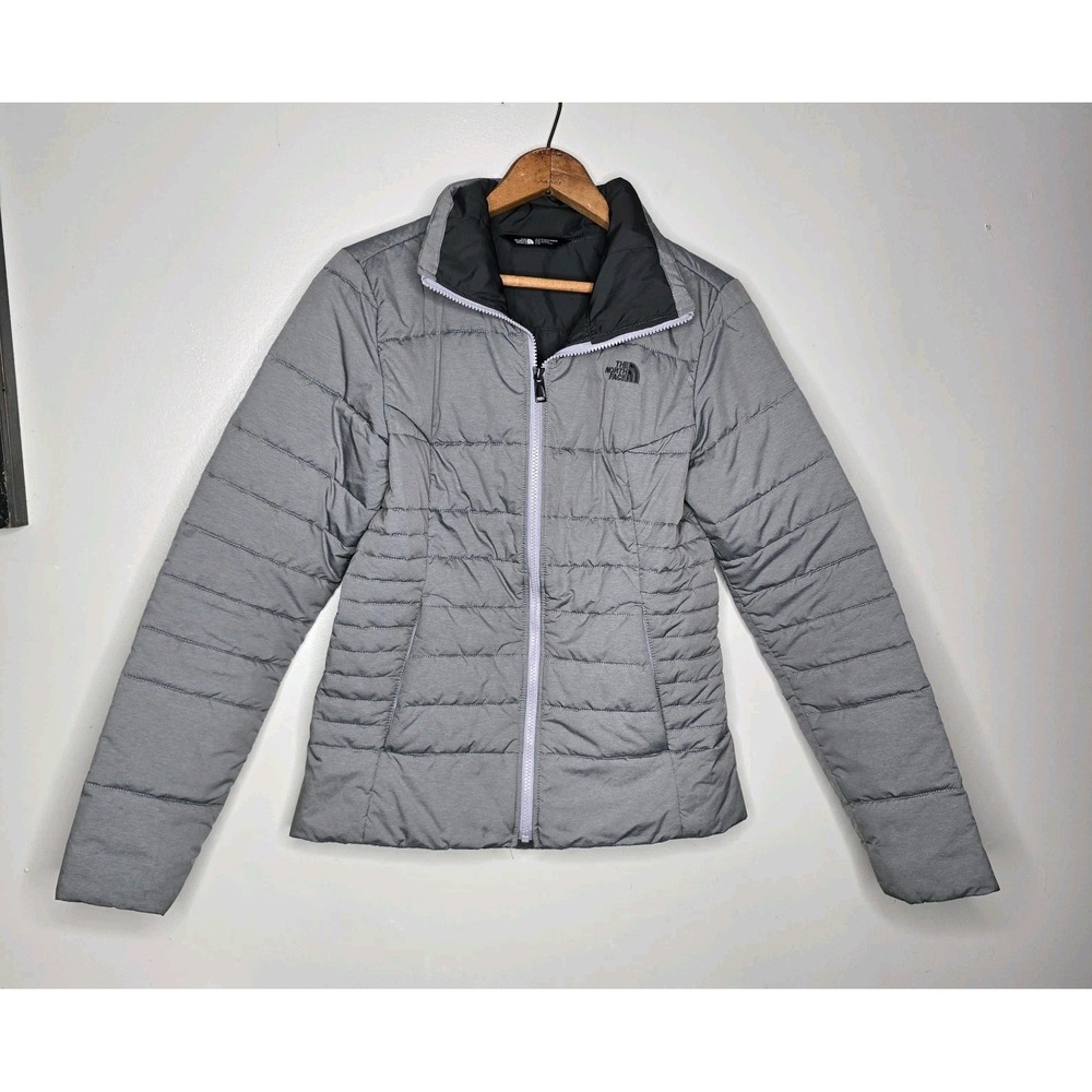The North Face Quilted Harway Jacket Womens Gray Puffer Insulated Nylon Small